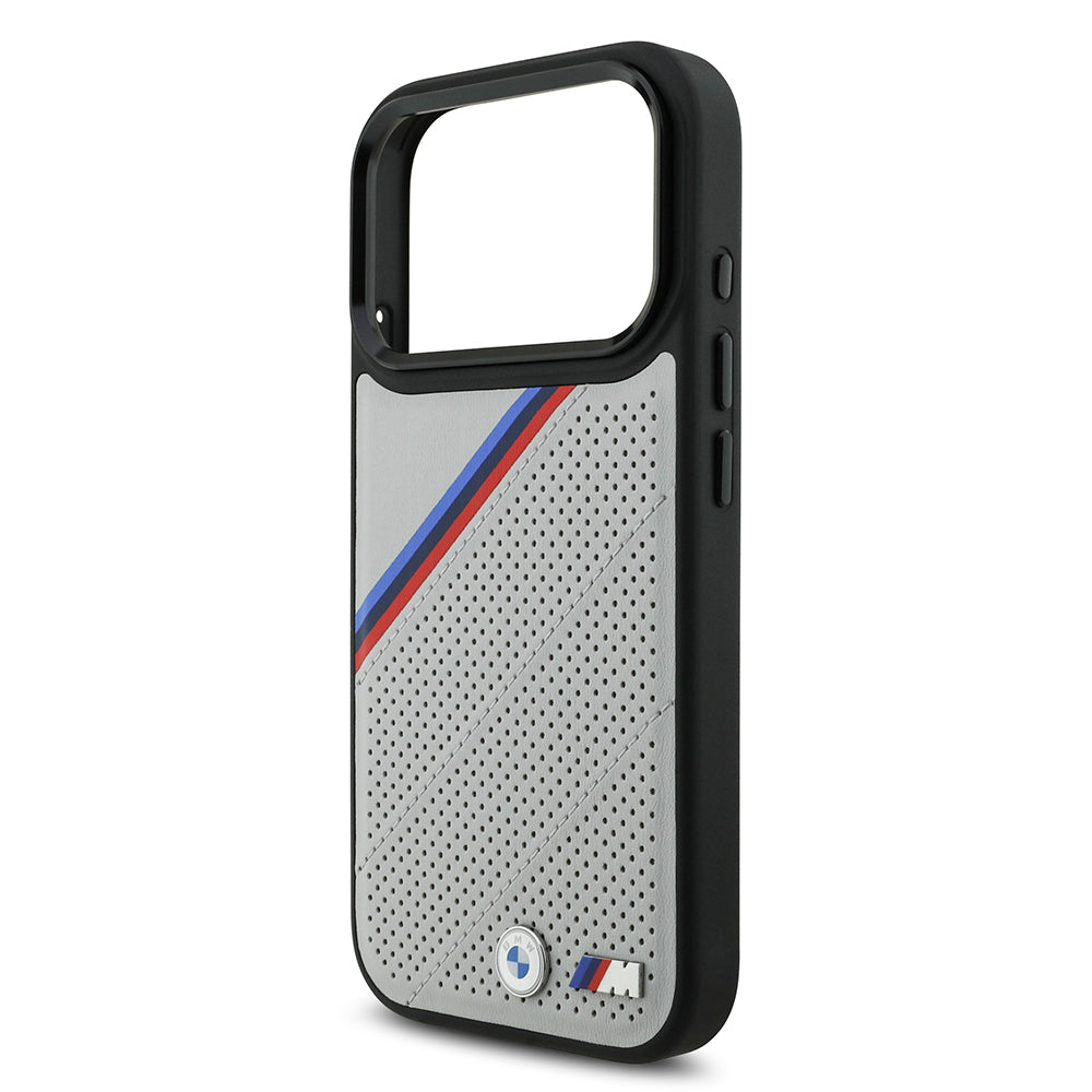 BMW iPhone 17 Pro Orjinal Lisanslı M-safe Şarj Özellikli M Logolu Üç Şeritli Delikli Deri Kılıf BMW iPhone 17 Pro Orjinal Lisanslı M-safe Şarj Özellikli M Logolu Üç Şeritli Delikli Deri Kılıf